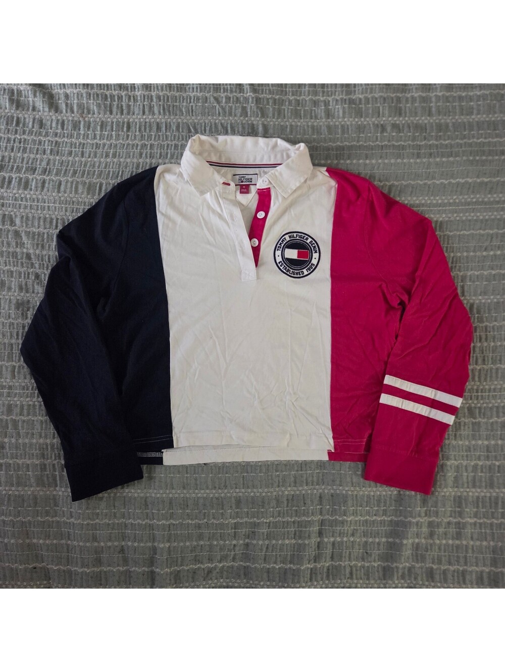 Tommy Hilfiger colourblock long sleeve rugby shirt